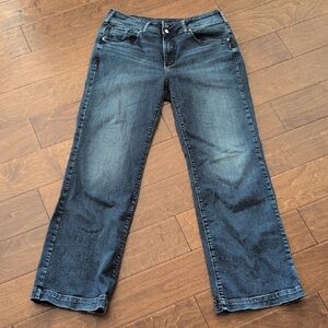 EUC Silver Jeans Avery Trouser Medium Dark Denim 34 W X 33 L
